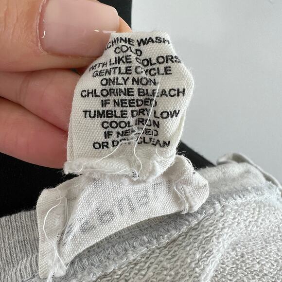 FOR THE REPUBLIC Gray Cotton Blend Round Neck "Love Yourself" Sweatshirt Size XS - Picture 7 of 7